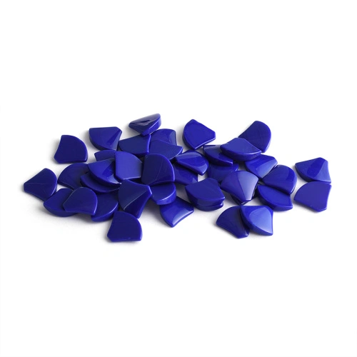 Lapis Lazuli fan-shaped Cabcochon Cut Loose Gemstone