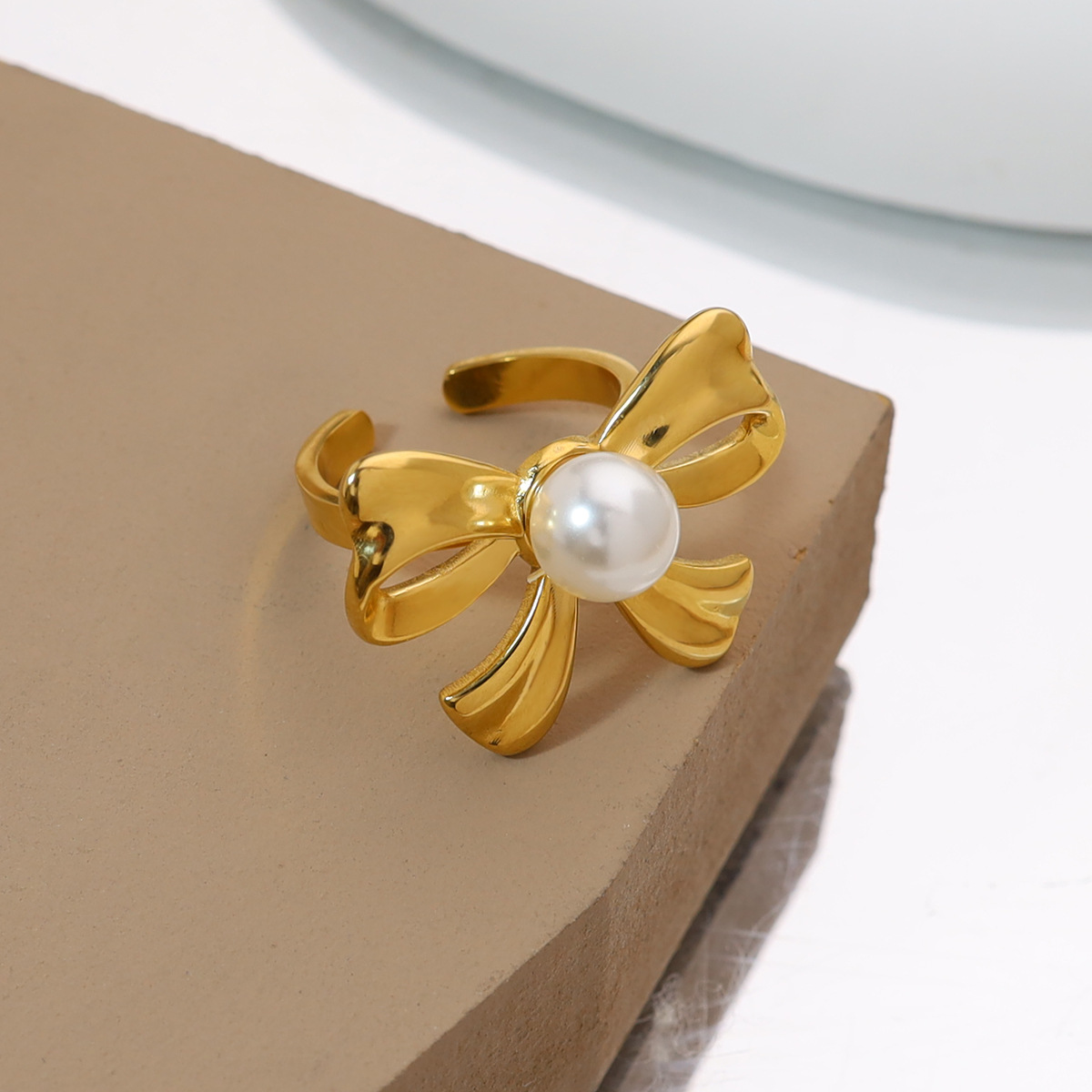 Butterfly Pearl Ring Female Niche High-End Ring - 이미지 6