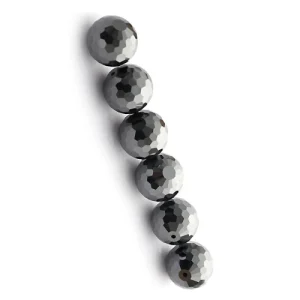 Hematite Round Beads Faceted Cutting
