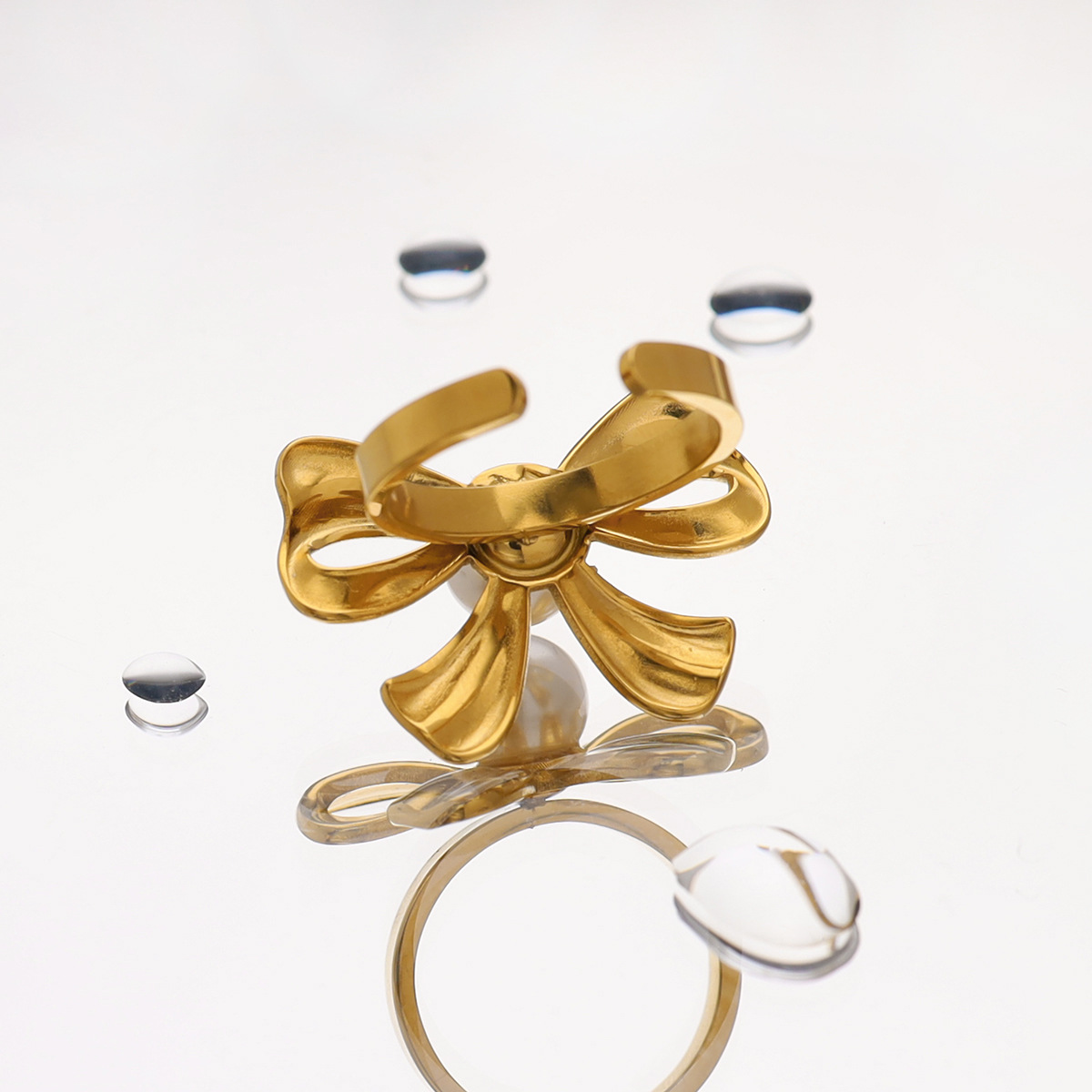 Butterfly Pearl Ring Female Niche High-End Ring - 이미지 2