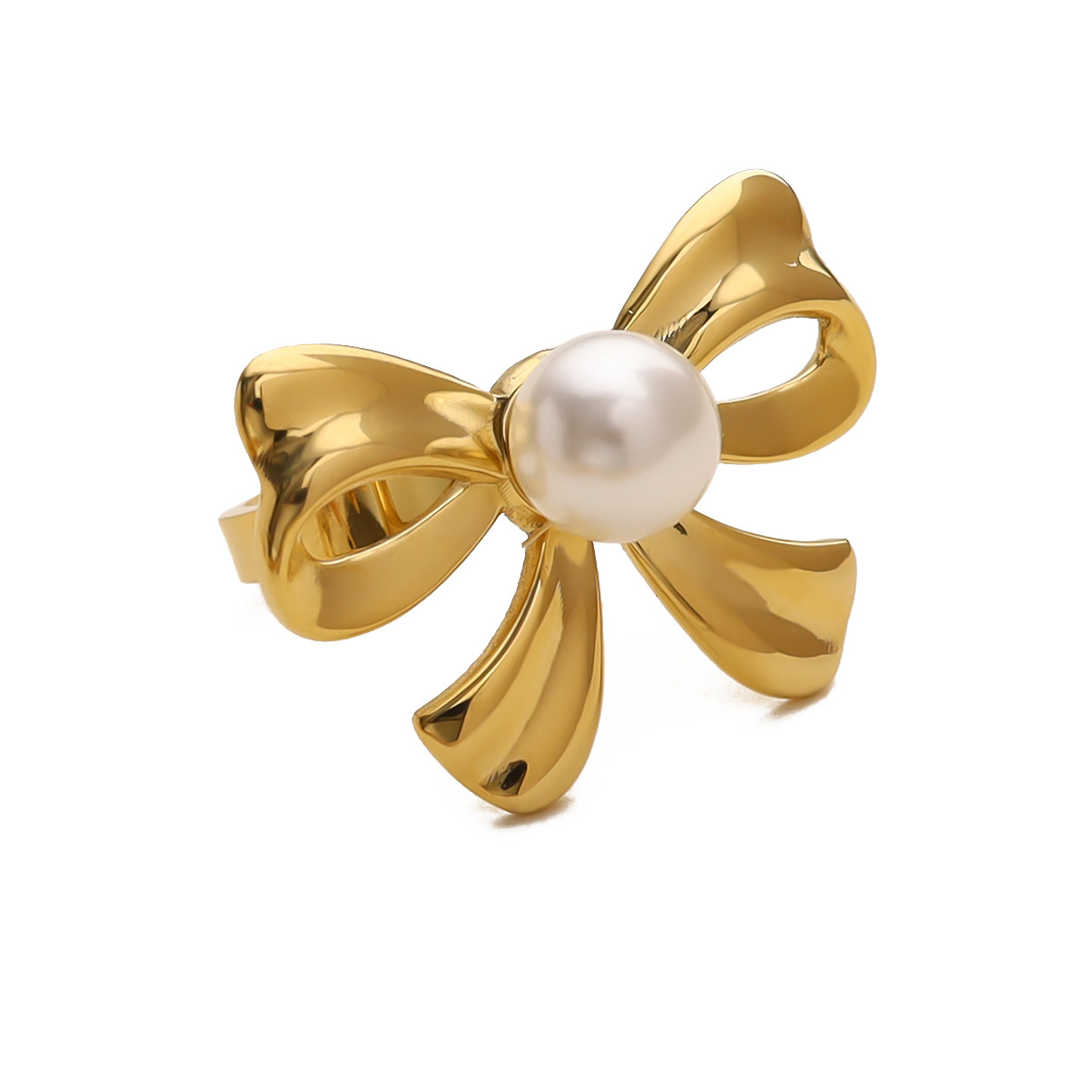 Butterfly Pearl Ring Female Niche High-End Ring - 이미지 4