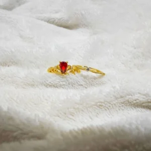 High End Garnet Crown Niche Rings For Women