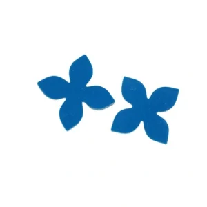 Blue Turquoise Four-Leaf Petal Cut Synthetic Turquoise