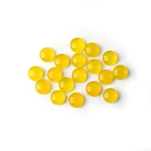 Supply Yellow Chalcedony Round Cabochon Top Quality