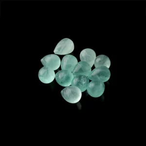 Wholesale natural crystal green fluorite Drop shape Cut