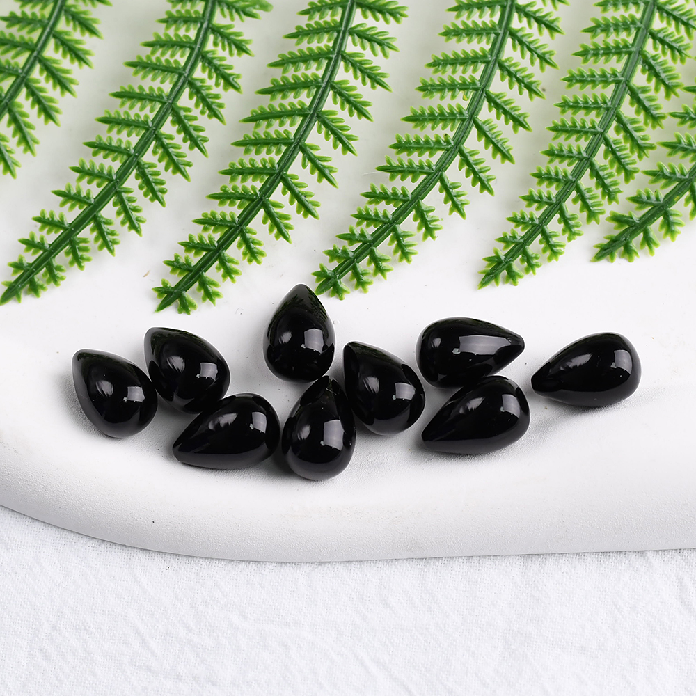 Black Onyx Smooth Teardrop Shape Gemstone Jewelry Making - 이미지 2