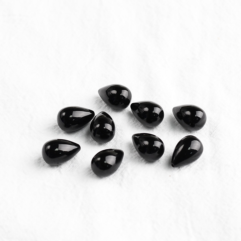 Black Onyx Smooth Teardrop Shape Gemstone Jewelry Making - 이미지 3