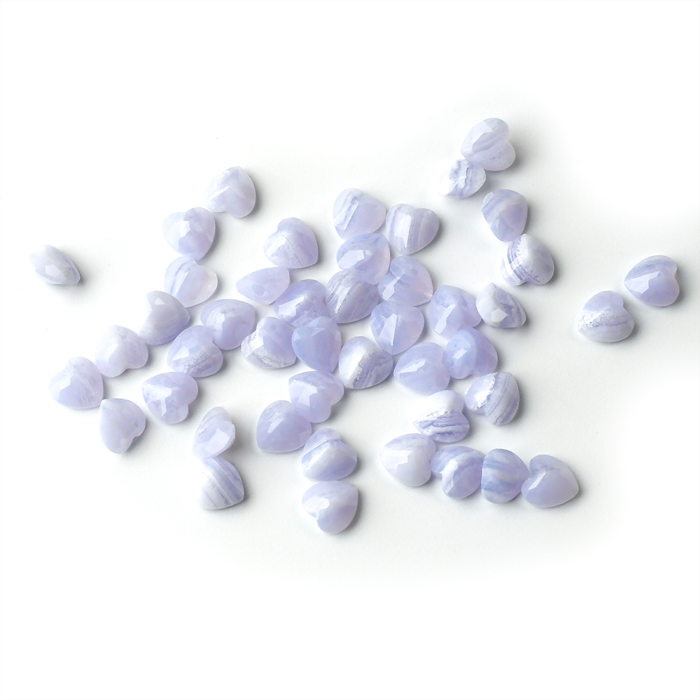 Blue Lace Agate High Quality Heart Shaped Cabochons - 이미지 3