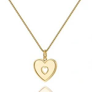 INS French Retro Heart-Shaped Titanium Steel Necklace
