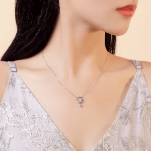 Galaxy Necklace Sterling Silver Light Luxury Clavicle Chain