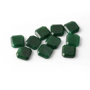 Wholesale Natural Small Octagon Dark Green Jade Jasper