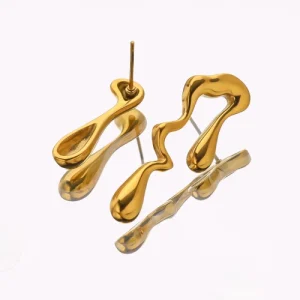 Stainless Stee Irregular Fashion All-match Geometric Earring