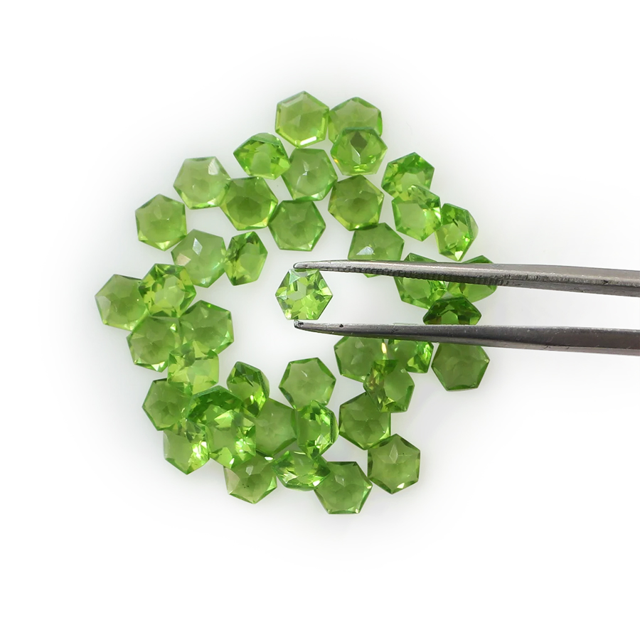 Natural Gemstone Trillion Shape Peridot Collection Wholesale - 이미지 5