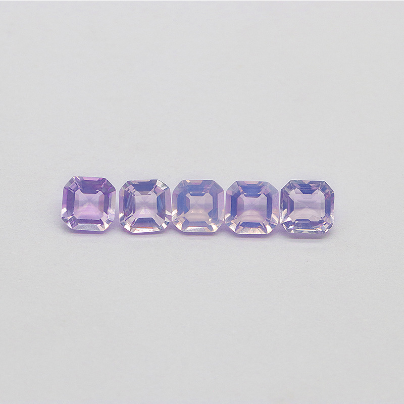 Natural Lavender Amethyst Asscher Ring Face Loose Stone - 이미지 2