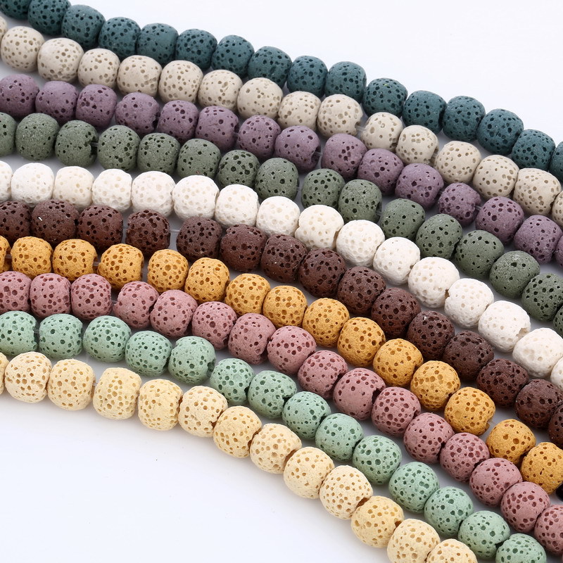 Wholesale Bulk Stone Lava Rock Round Loose Beads - 이미지 7