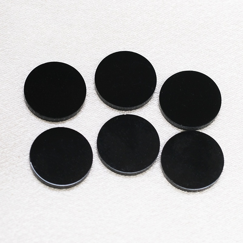 Natural Black Agate Disc Round Cut Black Gemstones - 이미지 6