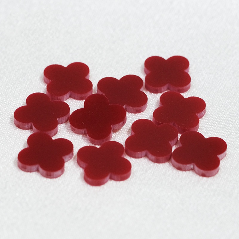 Synthetic Turquoise Four-Leaf Clover Burgundy Turquoise - 이미지 6