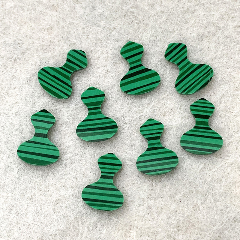 Synthetic Malachite Flat Bottom Plain Gourd Pendant Gems - 이미지 2