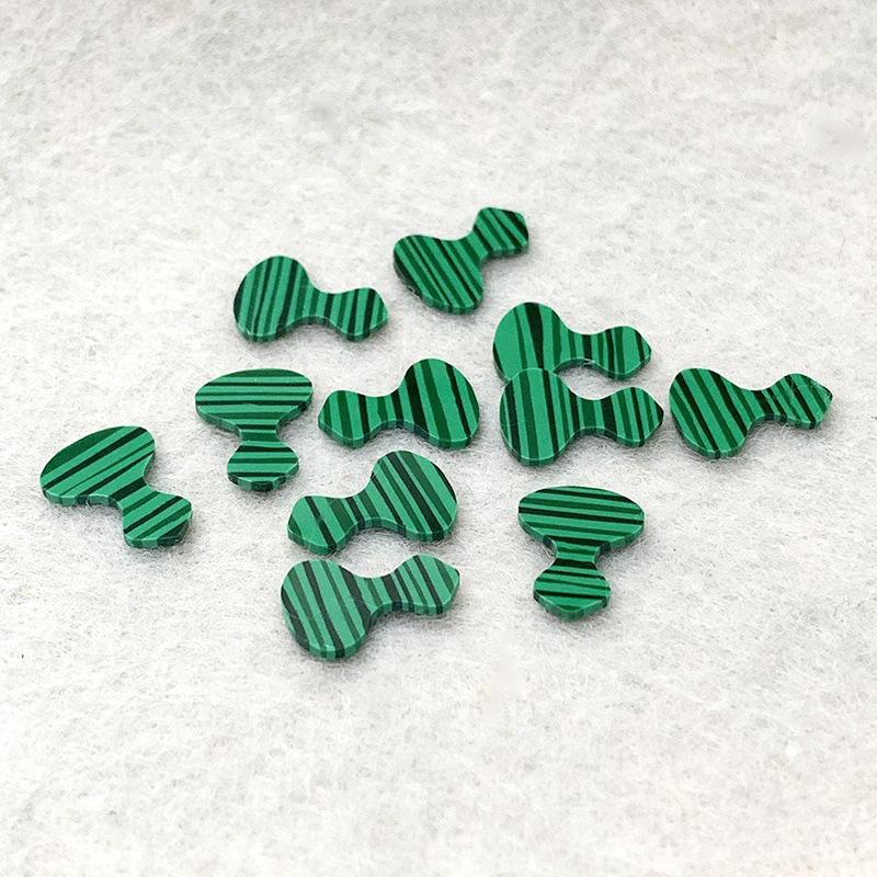Synthetic Malachite Flat Bottom Plain Gourd Pendant Gems - 이미지 5