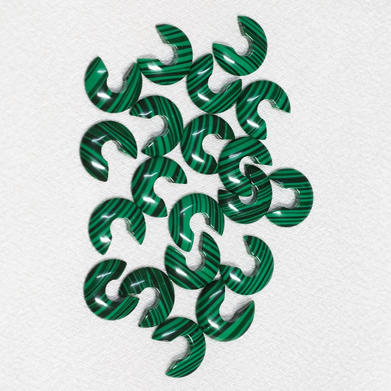 Synthetic Malachite Crescent Loose Stone Malachite Gemstone - 이미지 6