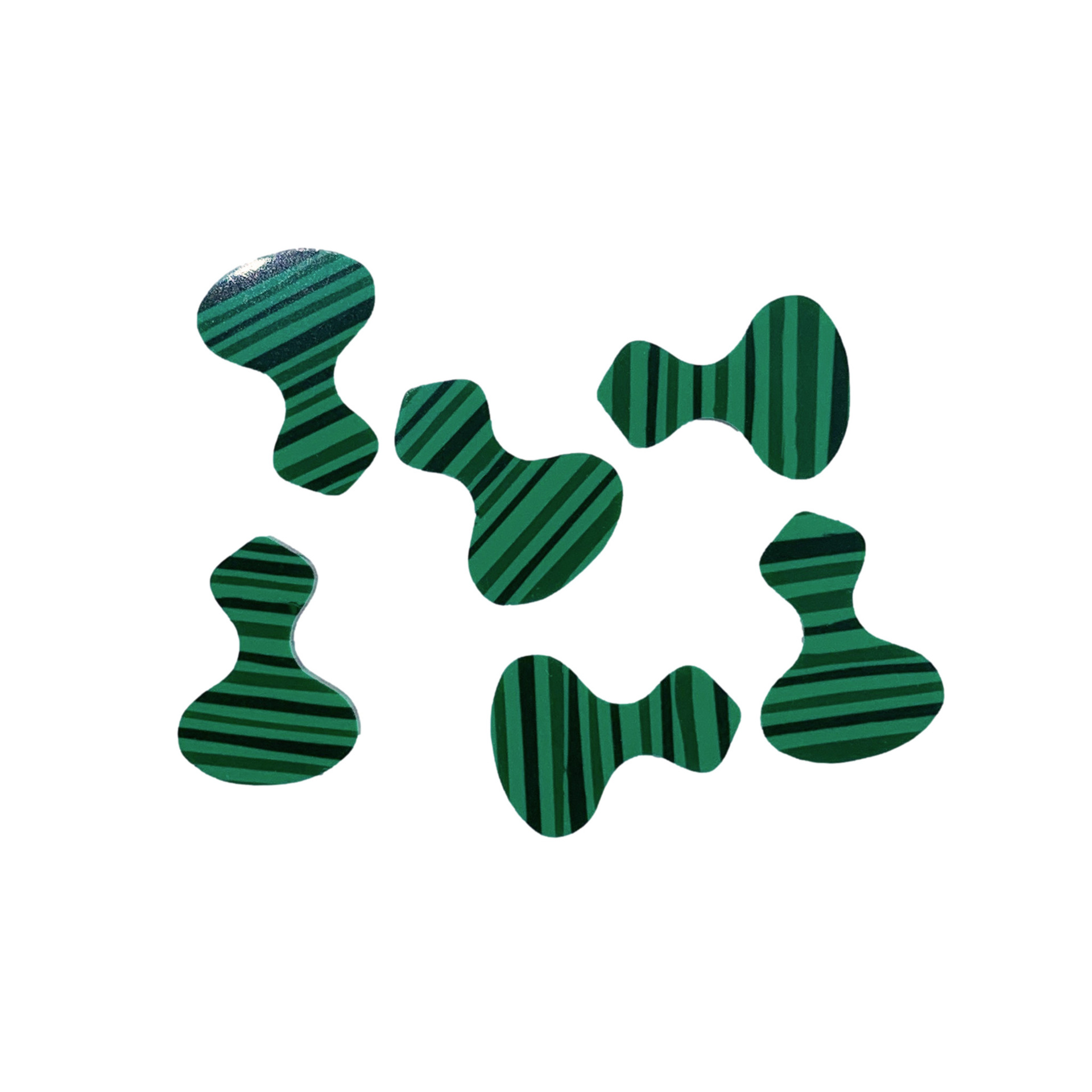 Synthetic Malachite Flat Bottom Plain Gourd Pendant Gems - 이미지 6
