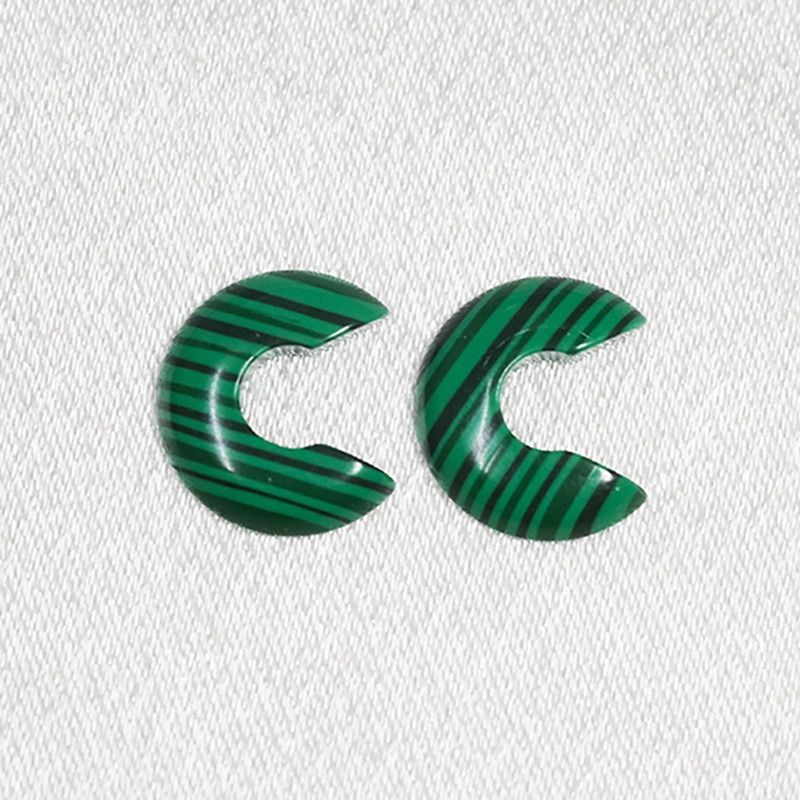 Synthetic Malachite Crescent Loose Stone Malachite Gemstone - 이미지 3