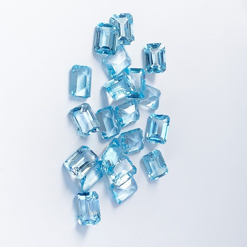 Small Octagon Cut Sky Blue Topaz Blue Gems - 이미지 4