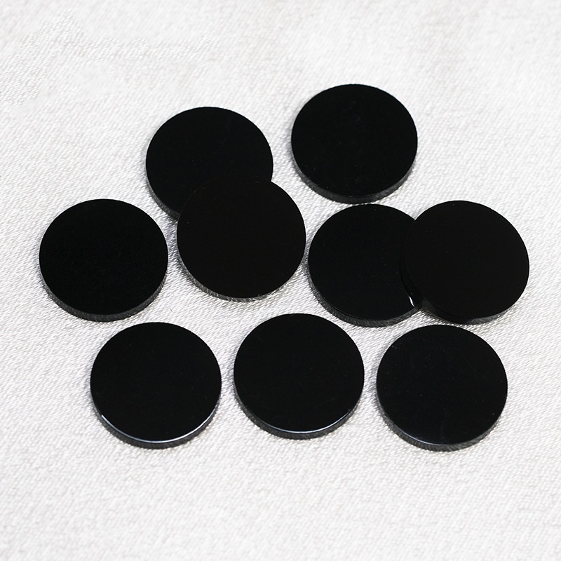 Natural Black Agate Disc Round Cut Black Gemstones - 이미지 7