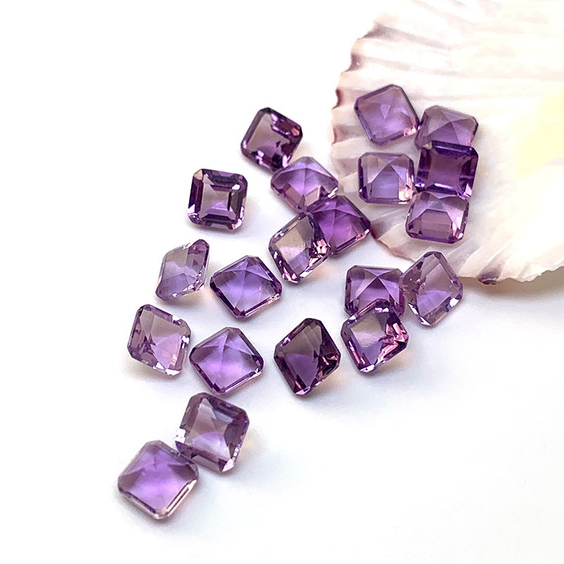 Natural Amethyst Square Small Octagonal Cut Amethyst - 이미지 6