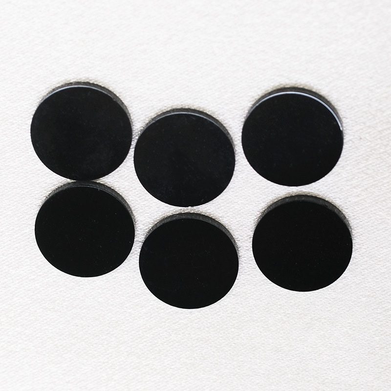 Natural Black Agate Disc Round Cut Black Gemstones - 이미지 2