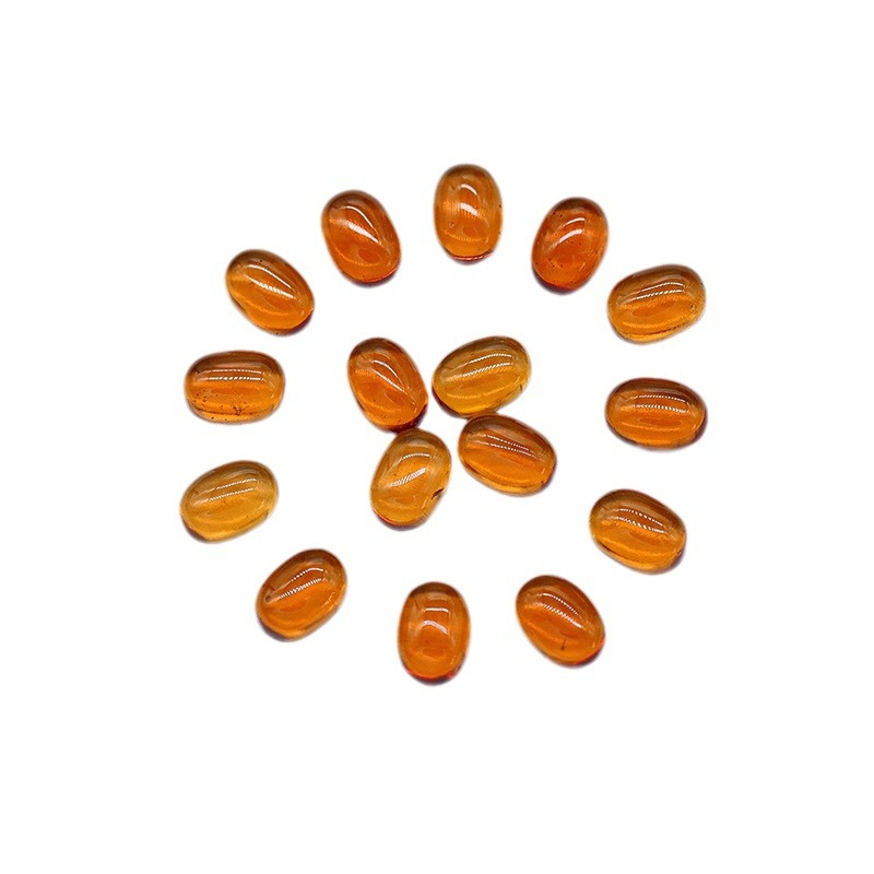 Natural Orange Garnet Egg Shaped Ring Face cabochons - 이미지 7