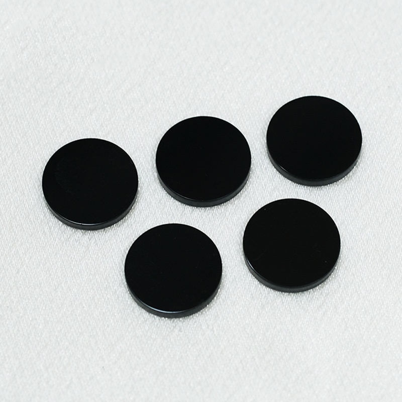 Natural Black Agate Disc Round Cut Black Gemstones - 이미지 5