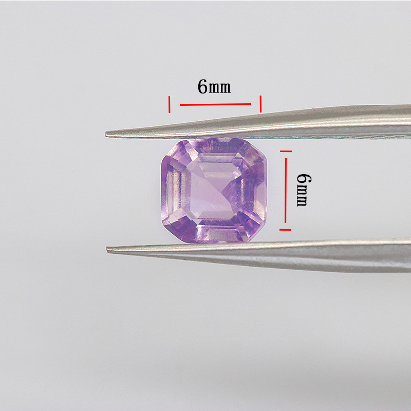 Natural Lavender Amethyst Asscher Ring Face Loose Stone - 이미지 6