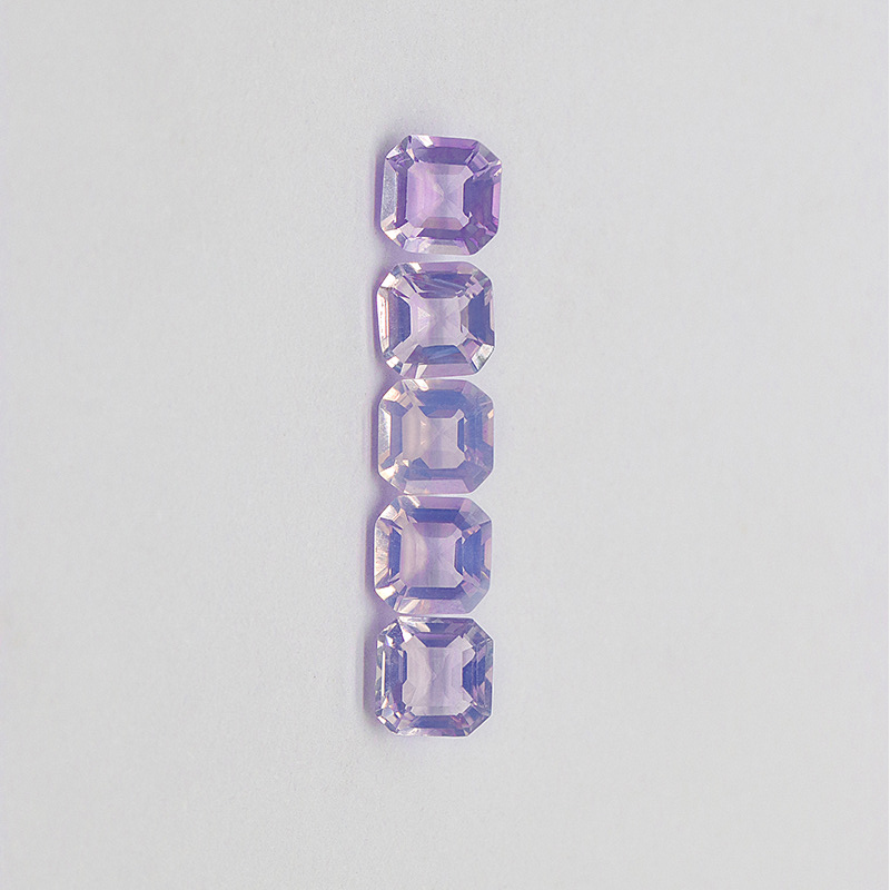 Natural Lavender Amethyst Asscher Ring Face Loose Stone - 이미지 7