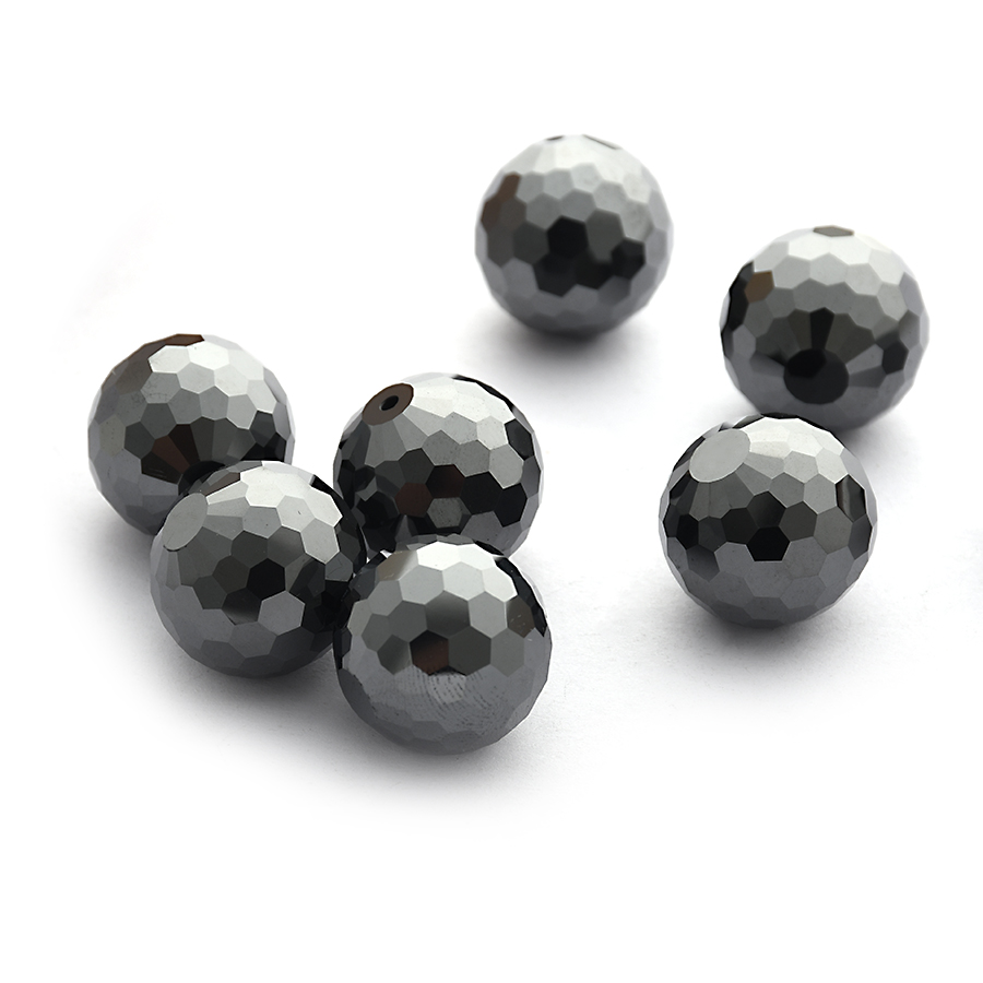 Hematite Round Beads Faceted Cutting - 이미지 7