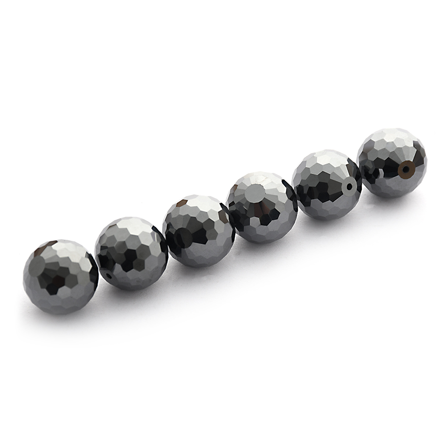 Hematite Round Beads Faceted Cutting - 이미지 5