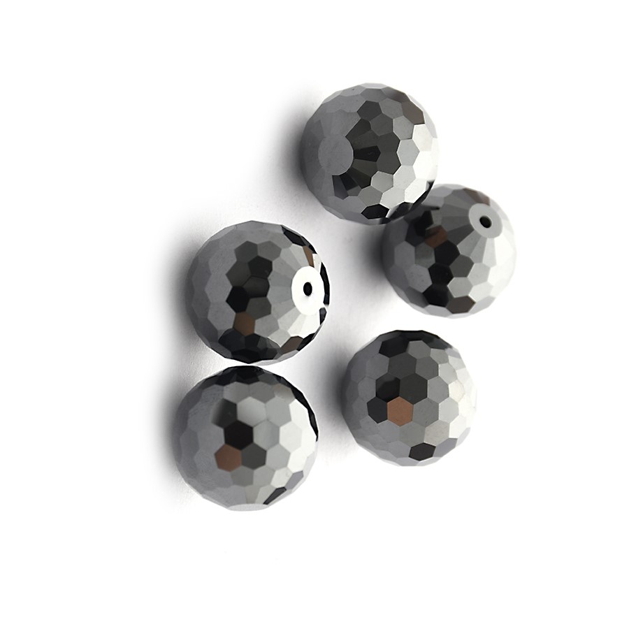 Hematite Round Beads Faceted Cutting - 이미지 3