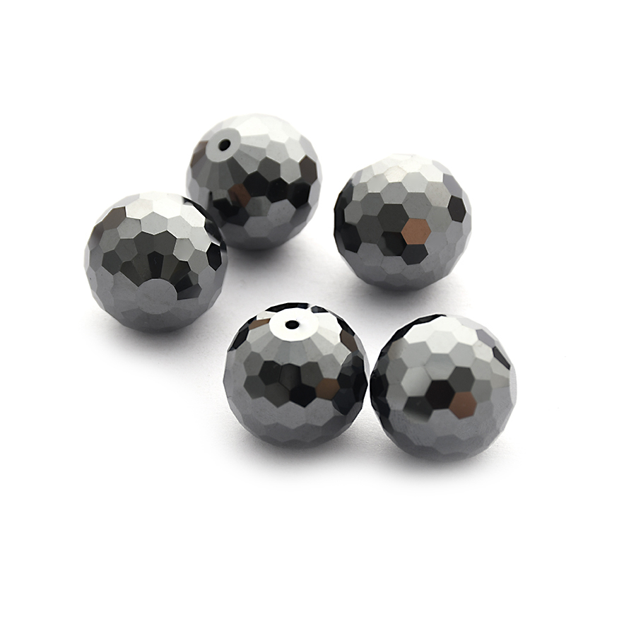 Hematite Round Beads Faceted Cutting - 이미지 6