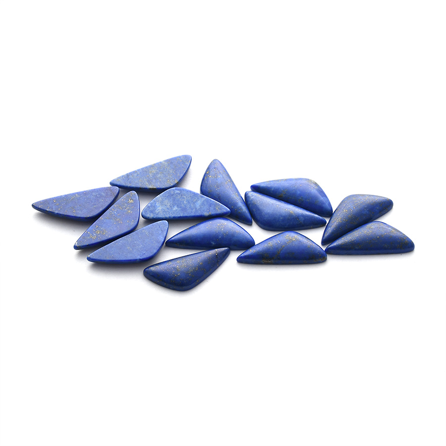 100% Natural Lapis Lazuli Loose Gemstone Triangle Cabochon - 이미지 6