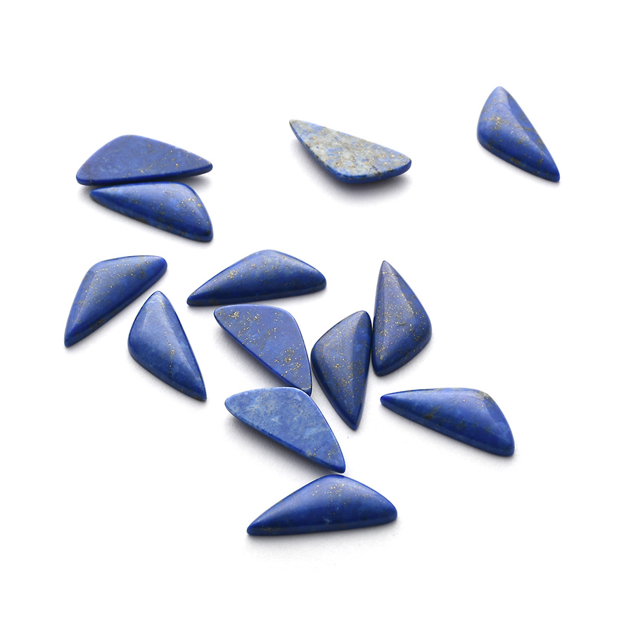 100% Natural Lapis Lazuli Loose Gemstone Triangle Cabochon - 이미지 2