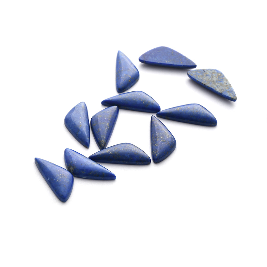 100% Natural Lapis Lazuli Loose Gemstone Triangle Cabochon - 이미지 3