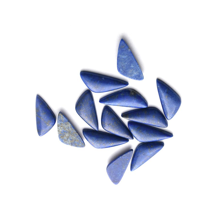 100% Natural Lapis Lazuli Loose Gemstone Triangle Cabochon - 이미지 5