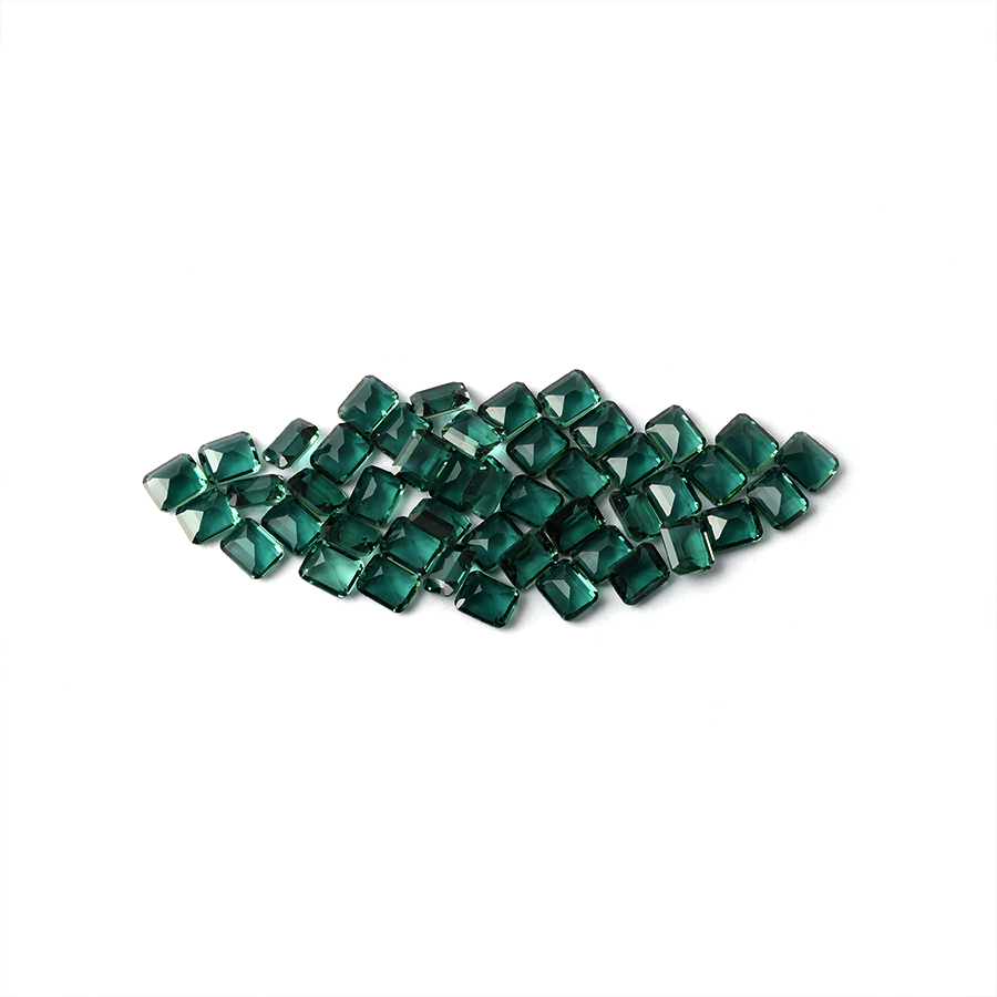Green Glass Emerald Cut For Jewelry Making - 이미지 2
