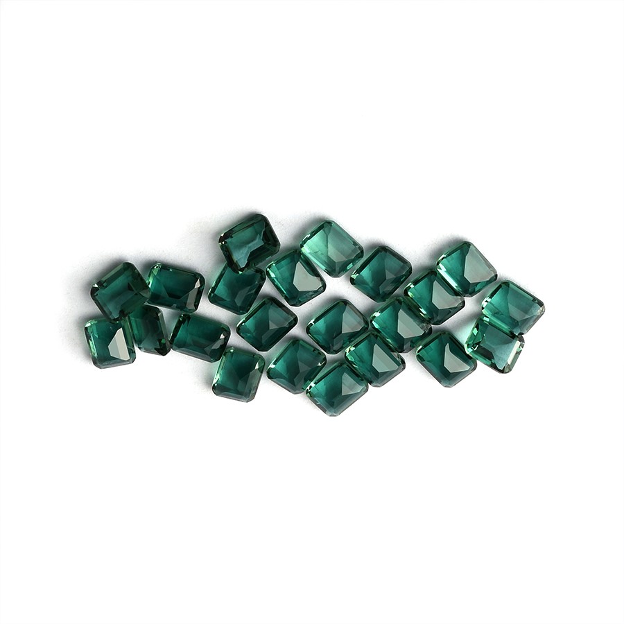 Green Glass Emerald Cut For Jewelry Making - 이미지 4