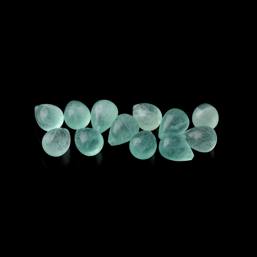 Wholesale natural crystal green fluorite Drop shape Cut - 이미지 2