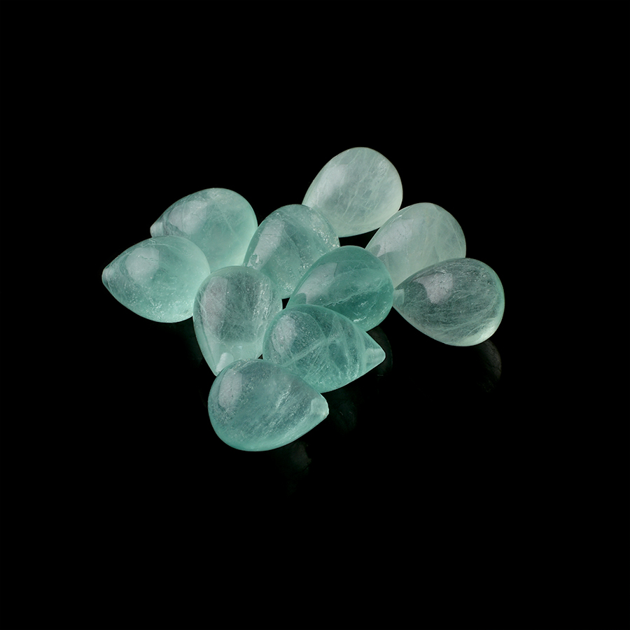 Wholesale natural crystal green fluorite Drop shape Cut - 이미지 3