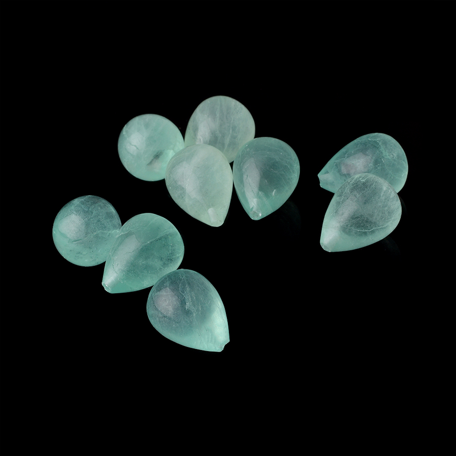 Wholesale natural crystal green fluorite Drop shape Cut - 이미지 4