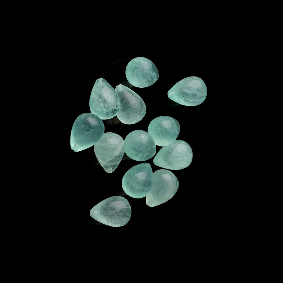 Wholesale natural crystal green fluorite Drop shape Cut - 이미지 6