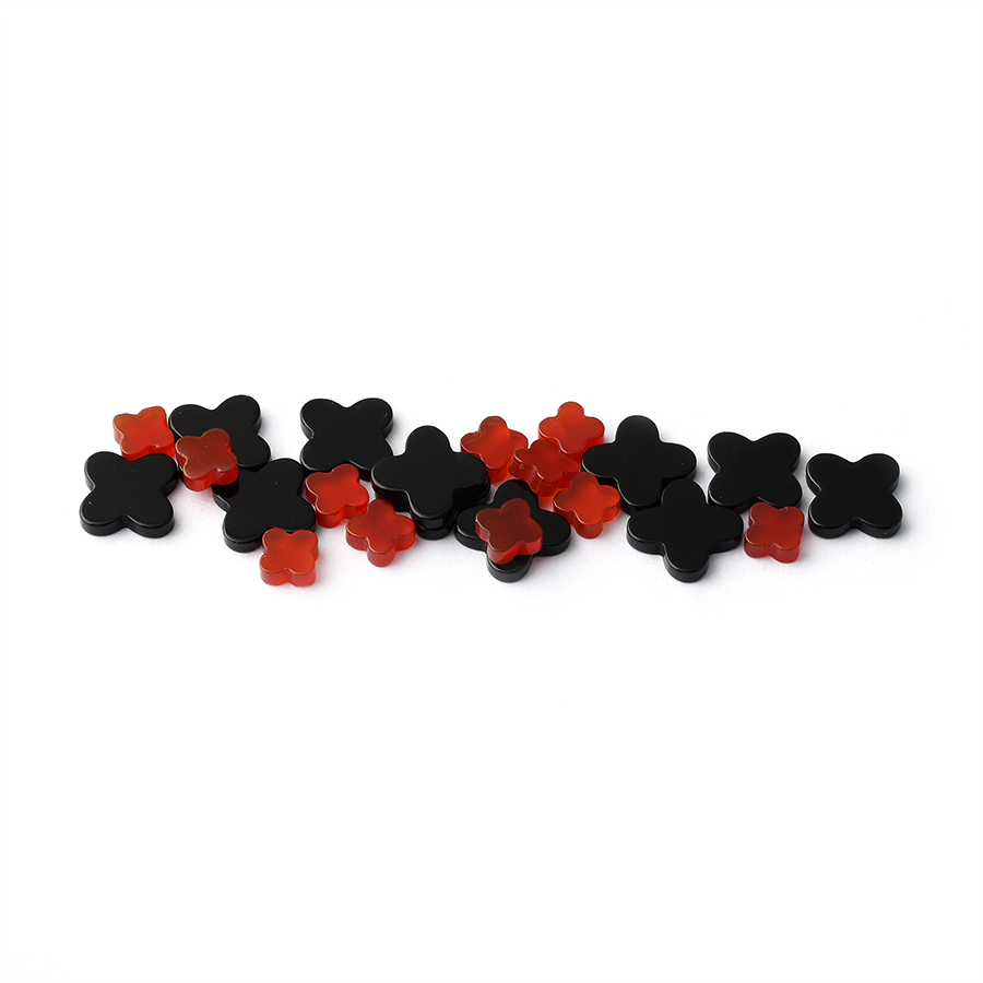 Natural Brazile Agates Four Leaf Clover cuting - 이미지 4