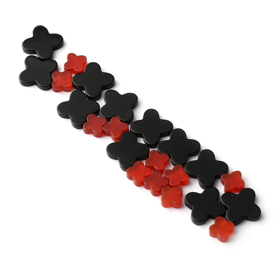 Natural Brazile Agates Four Leaf Clover cuting - 이미지 3